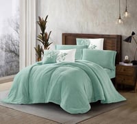 مفرش سرير شتوي جاكاراندا مخمل مفرد ونص 4 قطع لون ف...