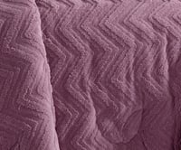 مفرش سرير سديم شتوي فرو مزدوج 6 قطع موف غامق