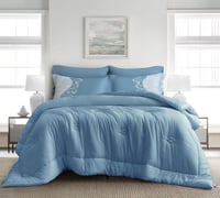 مفرش سرير صيفي فيلدكريست مزدوج 6 قطع - تركوازي