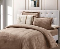 مفرش شتوي لندن فلانيل كانون مفرد ونص كوين 4 قطع بي...