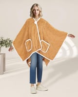 جاكيت شتوي فرو ناعم سادة لون جملي