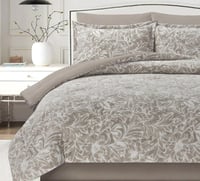 مفرش شتوي كانون فلانيل مفرد ونص 4 قطع بيج غامق