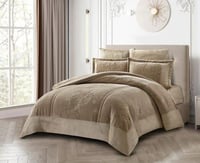 لحاف شتوي كانون فلانيل جاكار كينغ مزدوج طقم 6 قطع-...