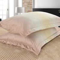 مفرش يوني كانون مقلم شتوي مخمل مزدوج 6 قطع بيج