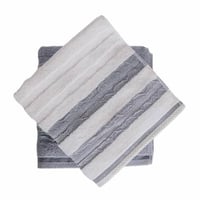 منشفة وجه اوتل تركي قطن 100% ابيض رمادي من دوفت