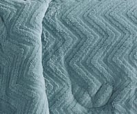 مفرش سرير سديم شتوي فرو مزدوج 6 قطع - سماوي