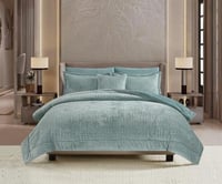 مفرش شتوي فلانيل محفور كانون مزدوج 7 قطع تيفاني فا...