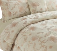 مفرش شتوي فلانيل كانون مفرد ونص 4 قطع كريمي