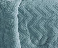 مفرش سرير سديم شتوي فرو مفرد ونص 4 قطع - سماوي