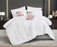 مفرش سرير صيفي راديسون مقاس مفرد ونص 4 قطع - ابيض