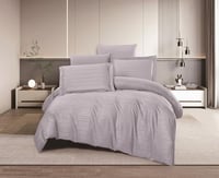 مفرش سرير فندقي رافلز حشوة متحركة مزدوج 7 قطع - رم...