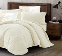 مفرش سرير شتوي جاكاراندا مخمل مفرد ونص 4 قطع لون س...