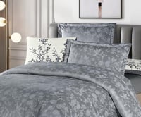 مفرش شتوي انجا فلانيل كانون مزدوج 6 قطع رمادي