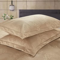 مفرش سرير هفين كانون شتوي مخمل مزدوج 6 قطع-بيج غام...