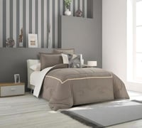 مفرش سرير صيفي كانون مفرد ونص 5 قطع - بني غامق