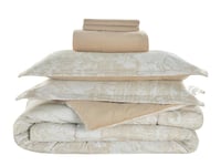 لحاف شتوي كانون مخمل فلانيل كينغ مزدوج طقم 6 قطع -...