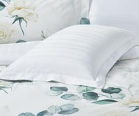 مفرش كانون فندقي قطن - بيج مشجر مزدوج 6 قطع