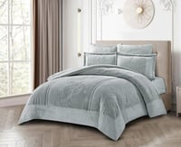 لحاف شتوي كانون فلانيل جاكار مفرد ونص طقم 4 قطع-رم...