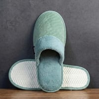 شبشب شتوي منزلي مخمل فاخر - اخضر فيروزي