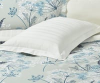 مفرش كانون فندقي قطن - بيج مشجر بالازرق مزدوج 6 قط...