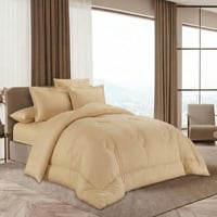 مفرش صيفي فندقي كانون مزدوج 6 قطع - بيج