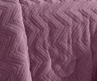 مفرش سرير سديم شتوي فرو مفرد ونص 4 قطع موف غامق