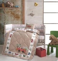 مفرش اطفال حواجز -بني