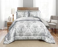 مفرش سرير صيفي دانا كانون قطن 100% مزدوج 6 قطع مشج...