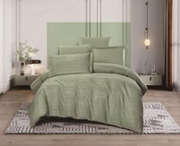 مفرش سرير فندقي رافلز حشوة متحركة مفرد ونص 5 قطع -...