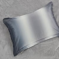 مفرش يوني كانون مقلم شتوي مخمل مزدوج 6 قطع-رمادي غ...