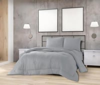 مفرش صيفي فندقي كانون مزدوج 6 قطع - ازرق فاتح