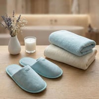 شبشب شتوي منزلي خامة شانيل ناعم - سماوي