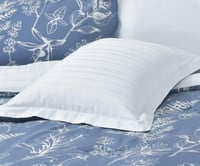 مفرش كانون صيفي قطن أزرق مشجر مزدوج 6 قطع مع لباد...