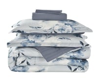 مفرش كانون فندقي قطن - مشجر بالازرق مزدوج 6 قطع