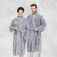 روب استحمام كانون شتوي رمادي فاتح