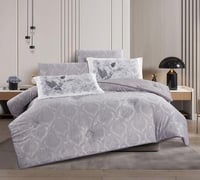 مفرش صيفي ناهد مزدوج موف فاتح 6 قطع فاخرة