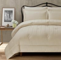 مفرش صيفي فندقي كانون مزدوج 6 قطع - بيج فاتح