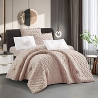 مفرش سرير بردى شتوي فرو الأرنب و مخمل مفرد ونص 4 ق...