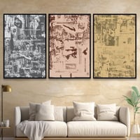 طقم من 3 لوحات بصميم مودرن