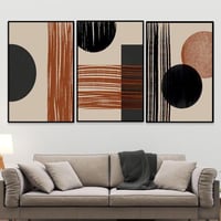 طقم من 3 لوحات بصميم مودرن