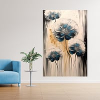 لوحة جدارية ، ورود بتصميم مودرن