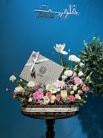 بكس ليفو استاند خشب زهور انيقه