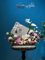 بكس ليفو استاند خشب زهور انيقه