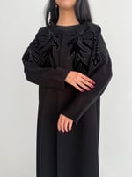 اللين | بقماش الكريب الاندونيسي مع تطريز على الاكت...