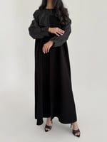 نجلاء | عباية صيفية كريب إندونيسي مع تدخيلة حرير ج...