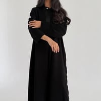 العنود | عباية صيفية كريب إندونيسي قصه جاكت كسرات...