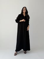 عباية سراميك بتفاصيل فراشات وتخريم ولولو وش