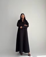 عباية شتوية جوخ بفصوص لولو – لون بني