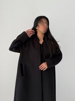 عباية شتوية جوخ بقيطان مخمل وجيوب