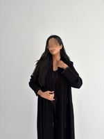 عباية صيفية كريب اندونيسي على لولو – لون أسود